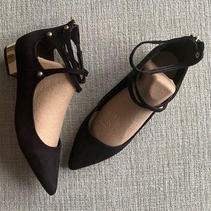 Aldo gold heel flats